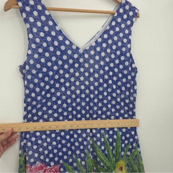 Carine Darcy Dress Summer Garden Floral Burnout Dress A-Line Burnout Polkadot - Picture 11 of 16